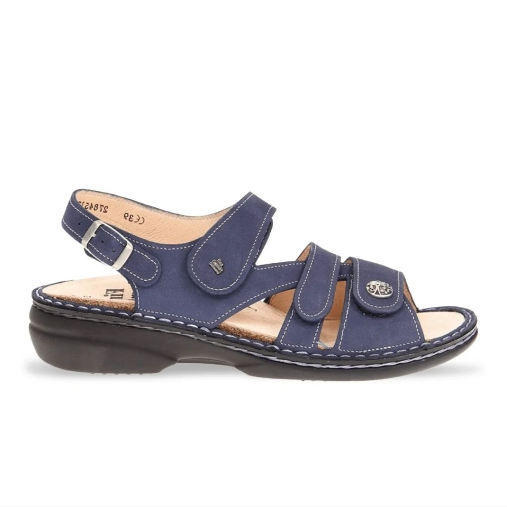 Finn Comfort Gomera Womens Sandal - Navy 43 (US 11) Adjustable Removable Footbed